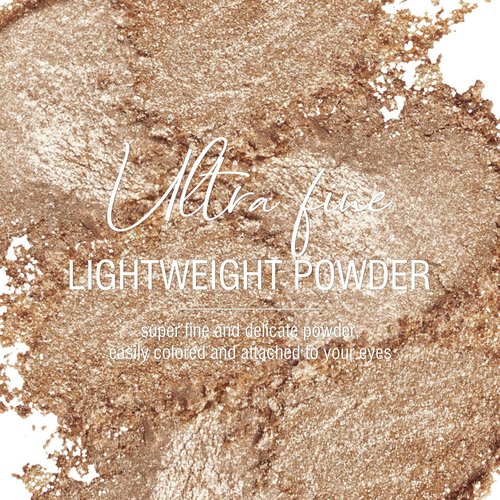 KYDA Single Glitter Eyeshadow, Sparkling Champagne Brown Eyeshadow, Cold Neutral Brown Shimmer Pressed Powder Eyeshadow, High Glow Eyeshadow Compact, Lightweight Blendable Pearl Eyeshadow, Cold Brown