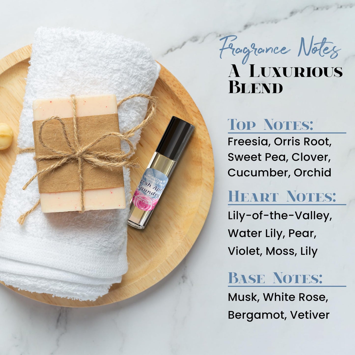 MOBETTER FRAGRANCE OILS Fresh April Laundry Perfume Body Oil Roll on Travel Size