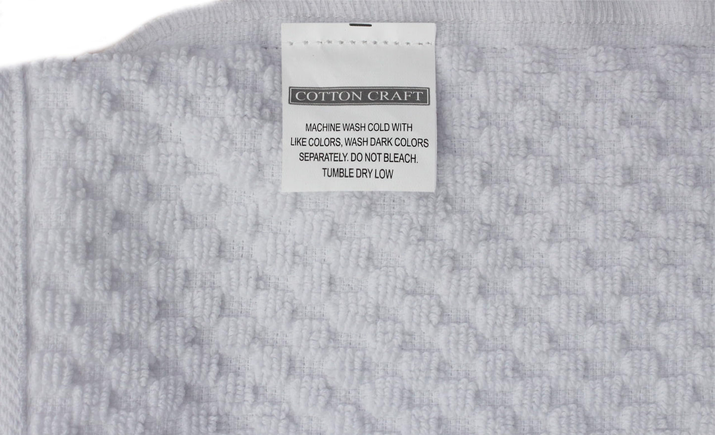 COTTON CRAFT Bath Mitt - Exfoliating Glove - Set of 6 Euro Spa Waffle Weave Towel Mitts - 100% Cotton Body Shower Glove Washcloth with Hanging Loop - Sensitive Skin Friendly - Large 5.5x10 - White