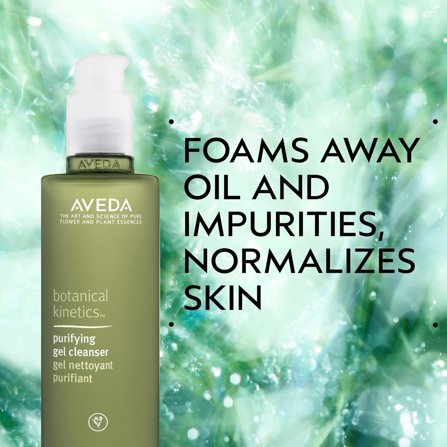 Aveda Botanical Kinetics Purifying Gel Cleanser | for Normal to Oily Skin | with Lavender and Vitamin E | 97% Naturally Derived*, 16.9 Fl Oz