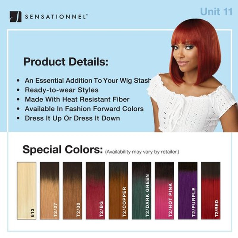 Sensationnel Dashly wig - synthetic easy wear non lace cap wig - Dashly Wig Unit 12 (T2/DARKGREEN)