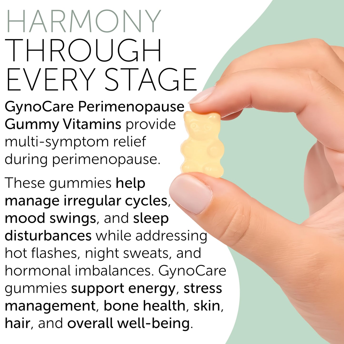 Perimenopause Supplements Women | Premenopausal Gummy Vitamins | Relief for Hormonal Balance & Mood Swings | Supports Menstrual Cycle Regulation | 60 Vegan Gummies