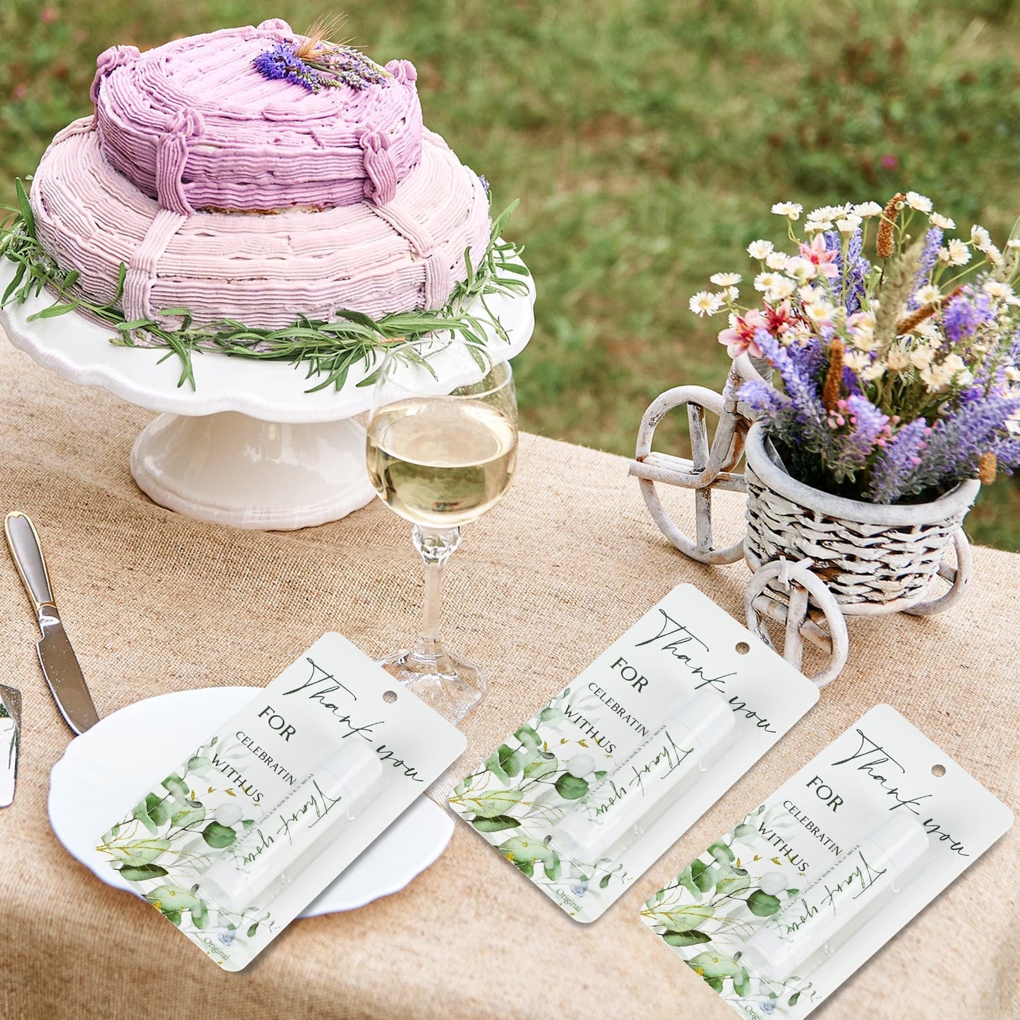 30 Pack Wedding Thank You Gifts Moisturizing Lip Balms in Bulk Bridal Baby Shower Return Gifts Sage Green Eucalyptus Leaf Theme Birthday Party Favors Games Prizes Guests Gifts