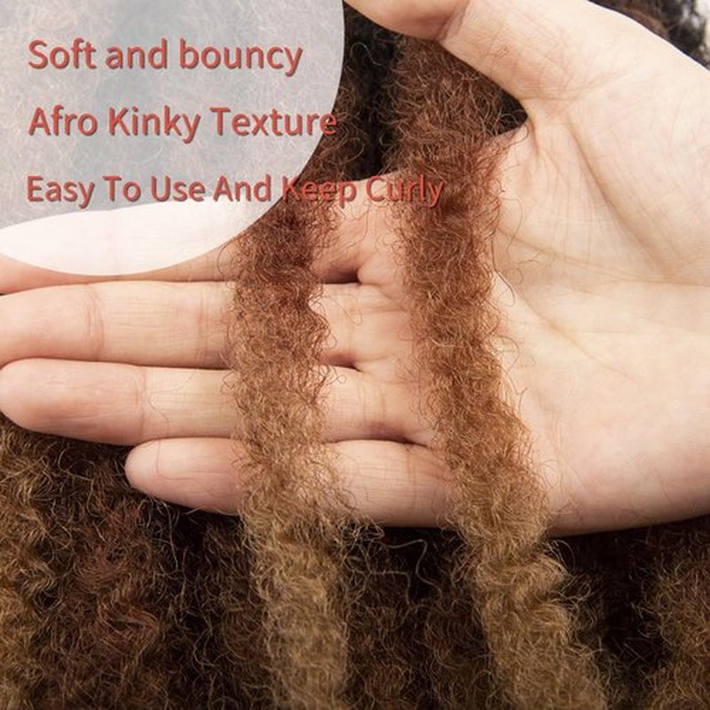 Marley Hair 24 Inch Marley Twist Hair Afro Twist Marley Braiding Hair for Faux Locs Crochet Hair Synthetic Hair Extensions(8Packs,1B/30/27, 24inch)