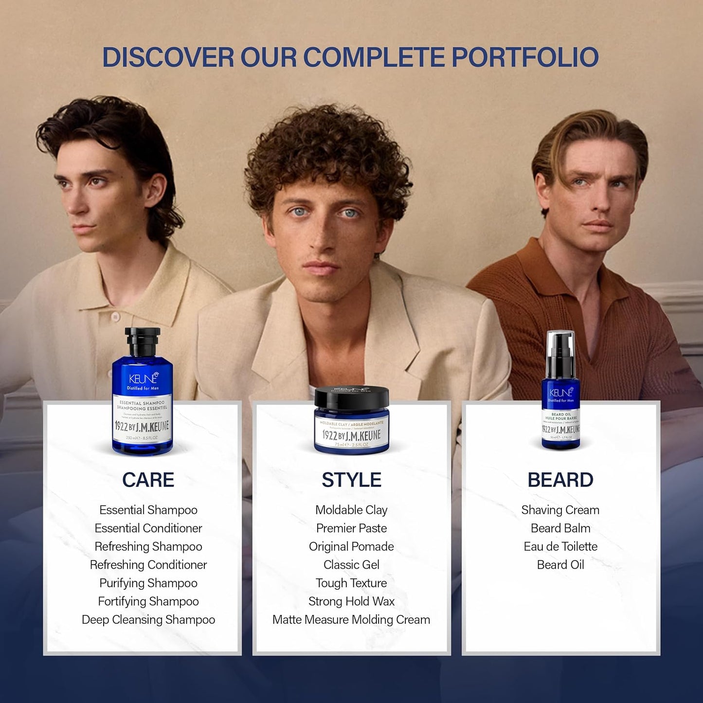 1922 by J.M. Keune Original Pomade, Strong Hold & High Shine Styling Pomade for Men, 2.5 Fl Oz