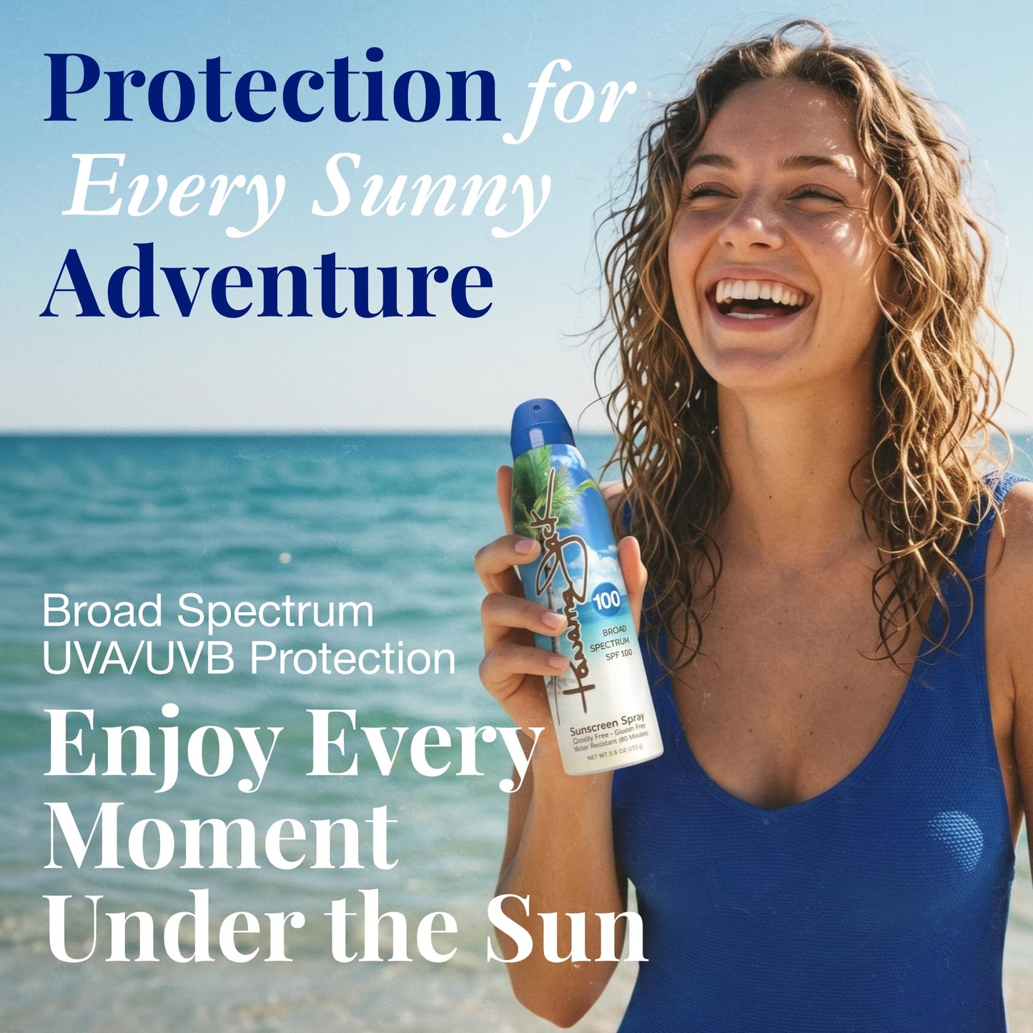 Panama Jack Continuous Spray Sunscreen SPF 100 - Broad Spectrum, Water Resistant, Sunblock - 5.5 Oz, 12 Pack