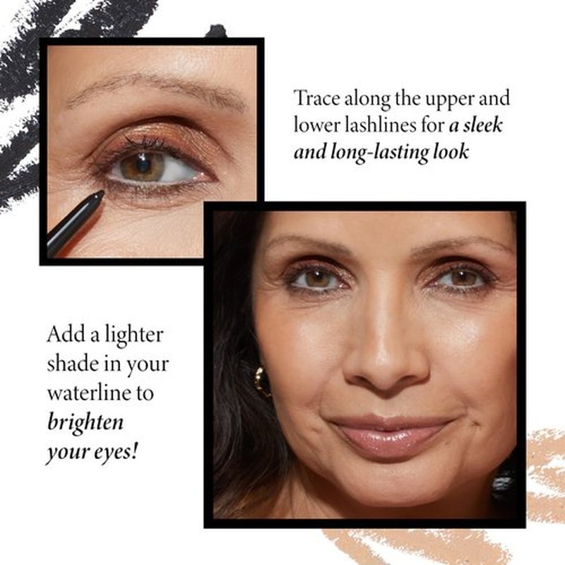LAURA GELLER NEW YORK INKcredible Gel Eyeliner - After Midnight - Waterproof Smudge-proof Eyeliner Pencil - Built in Sharpener
