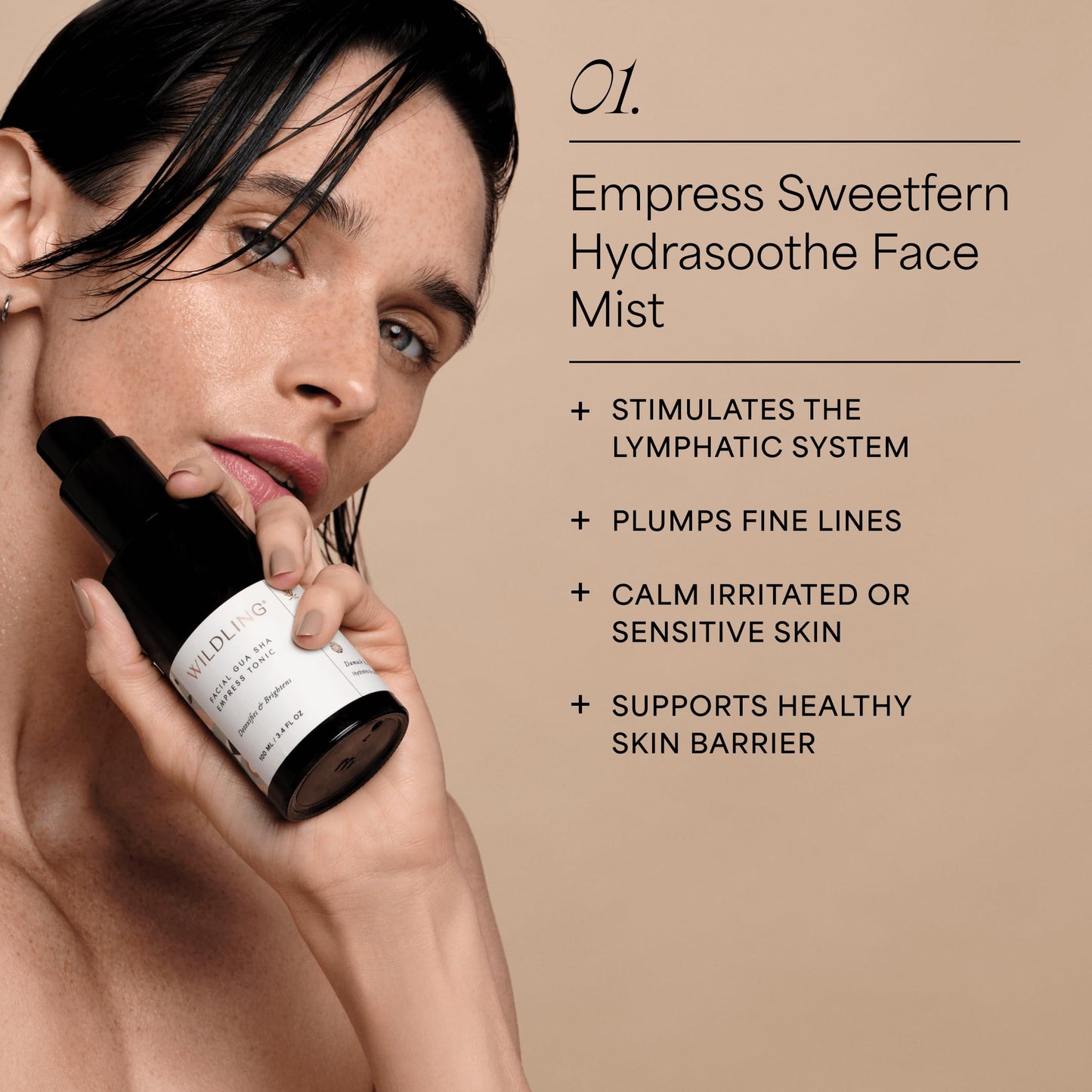 WILDLING Empress Facial Gua Sha Set I Facial Massage Tool + Facial Toner + Facial Oil to Lift, Plump, Tone + Sculpt I Patented Design 100% Authentic Bian Stone