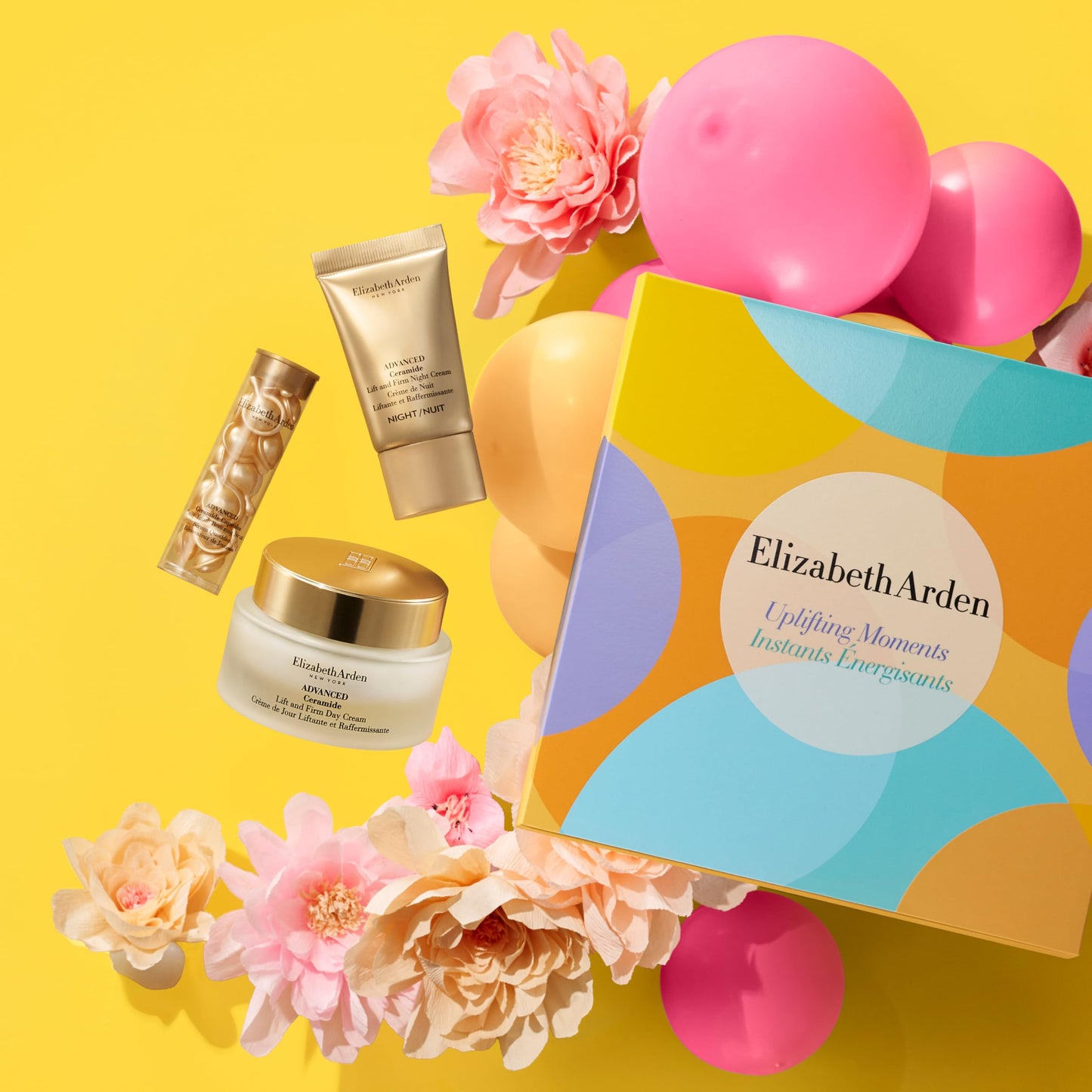 Elizabeth Arden Advanced Ceramide 3-Piece Skin Care Gift Set for Women, Includes Day Cream with Sunscreen, Serum Capsules, & Night Cream