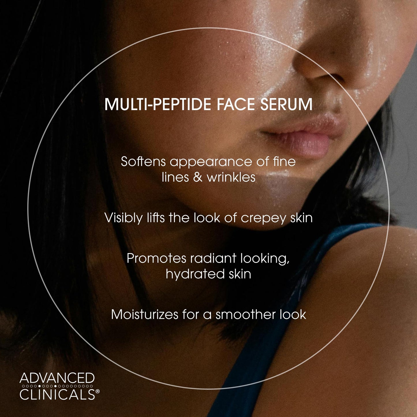 Advanced Clinicals Multi Peptides Serum For Face | Visible Anti Aging Hydrating Collagen Peptide Facial Serum With Vitamin E Helps Improve Look Of Wrinkles, Puffiness, & Uneven Skin Tone, 2-Pack