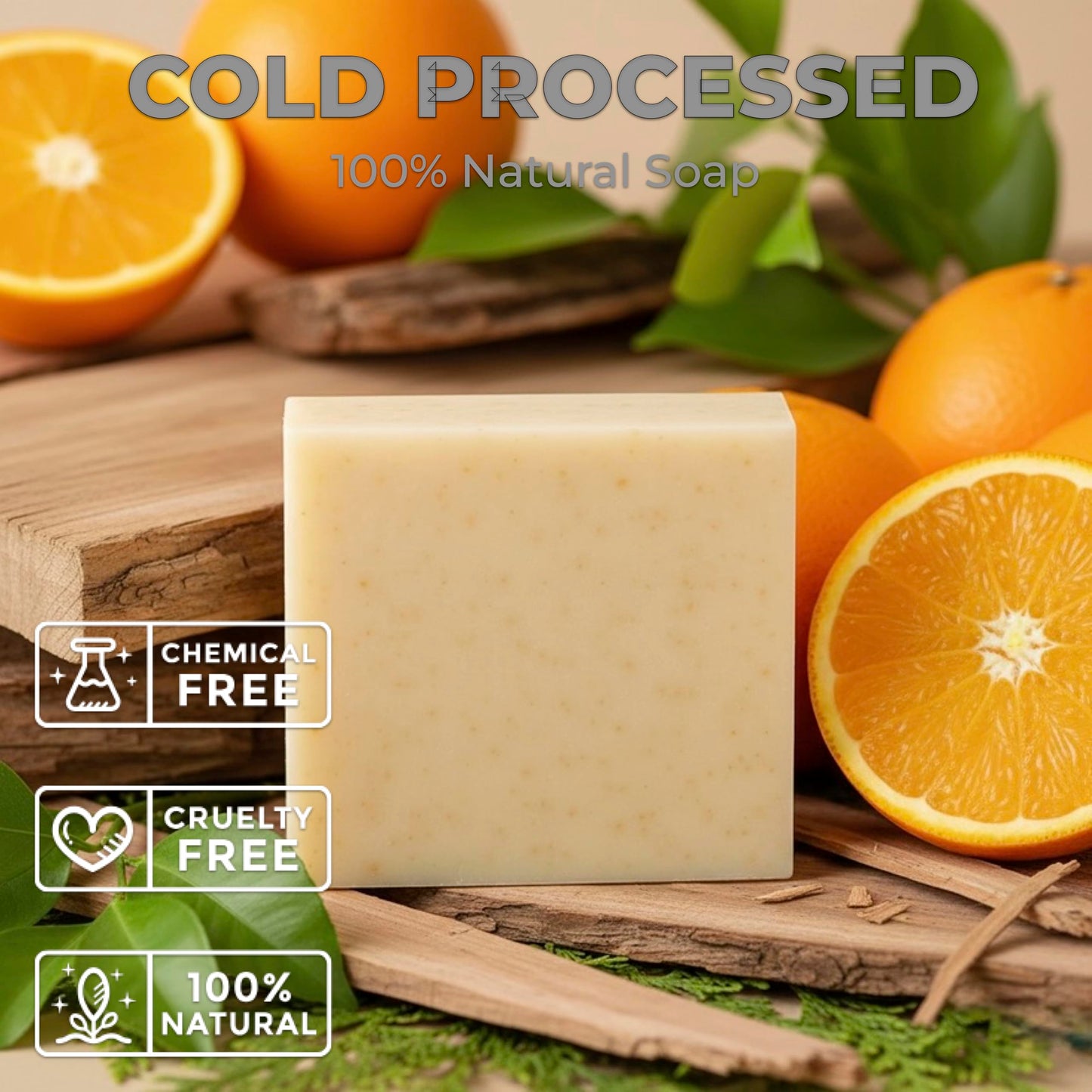 Sylvan Art Naturals Cedar Citrus Artisan Bar Soap | 5 oz Single Bar | Cold Process | Premium Botanical Soap