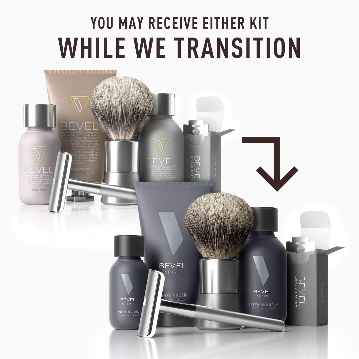 Shaving Kit for Men by Bevel - Starter Shave Kit, Includes Safety Razor, Shaving Brush, Shave Creams, Oil, Balm and 20 Blades. Clinically Tested to Help Prevent Razor Bumps