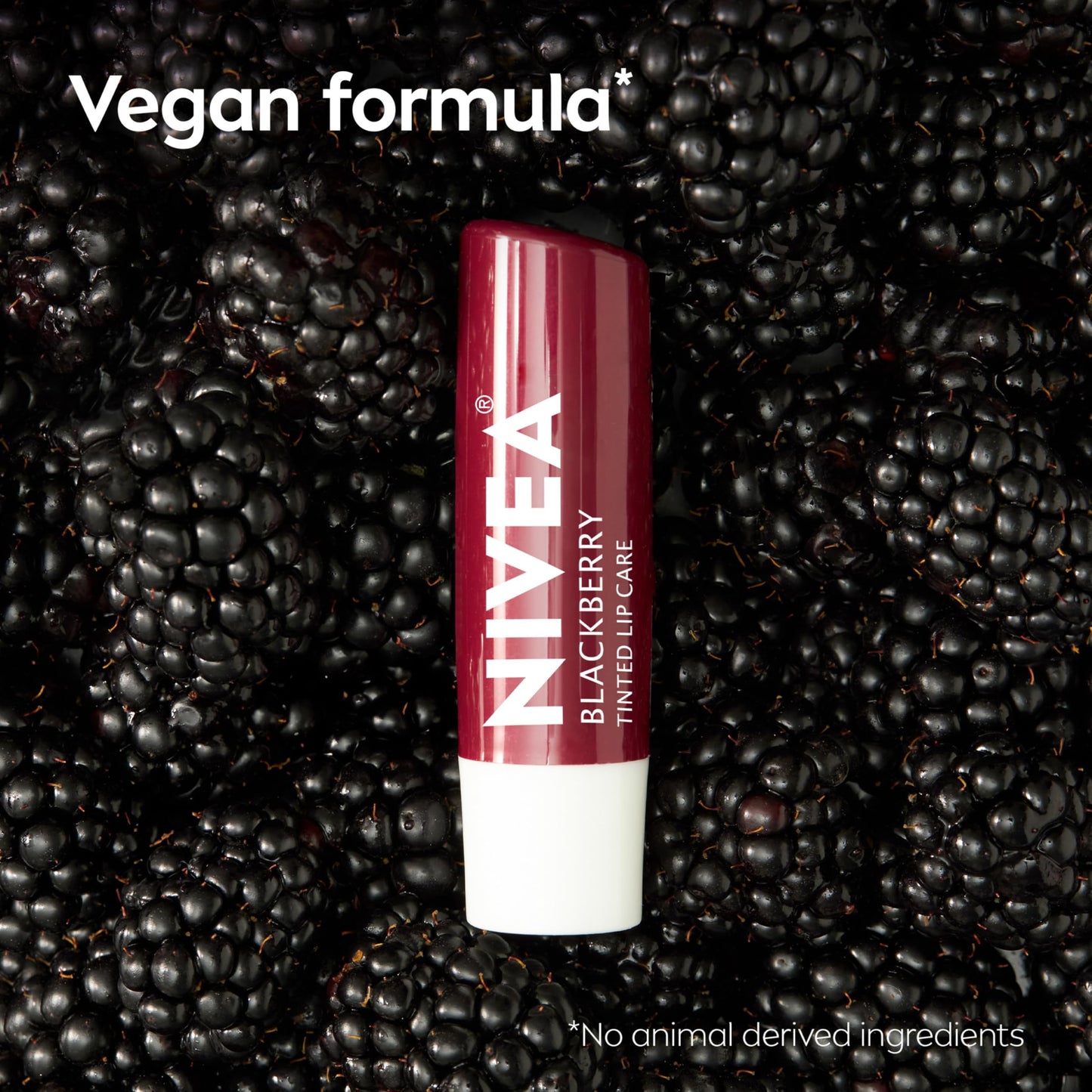 NIVEA Blackberry Lip Care, Tinted Lip Balm with Shea Butter, Nourishing Oils and Vitamin C & E, 3-in-1 Moisture, Repair (for Dry Lips) and Color, 0.17 Oz Stick