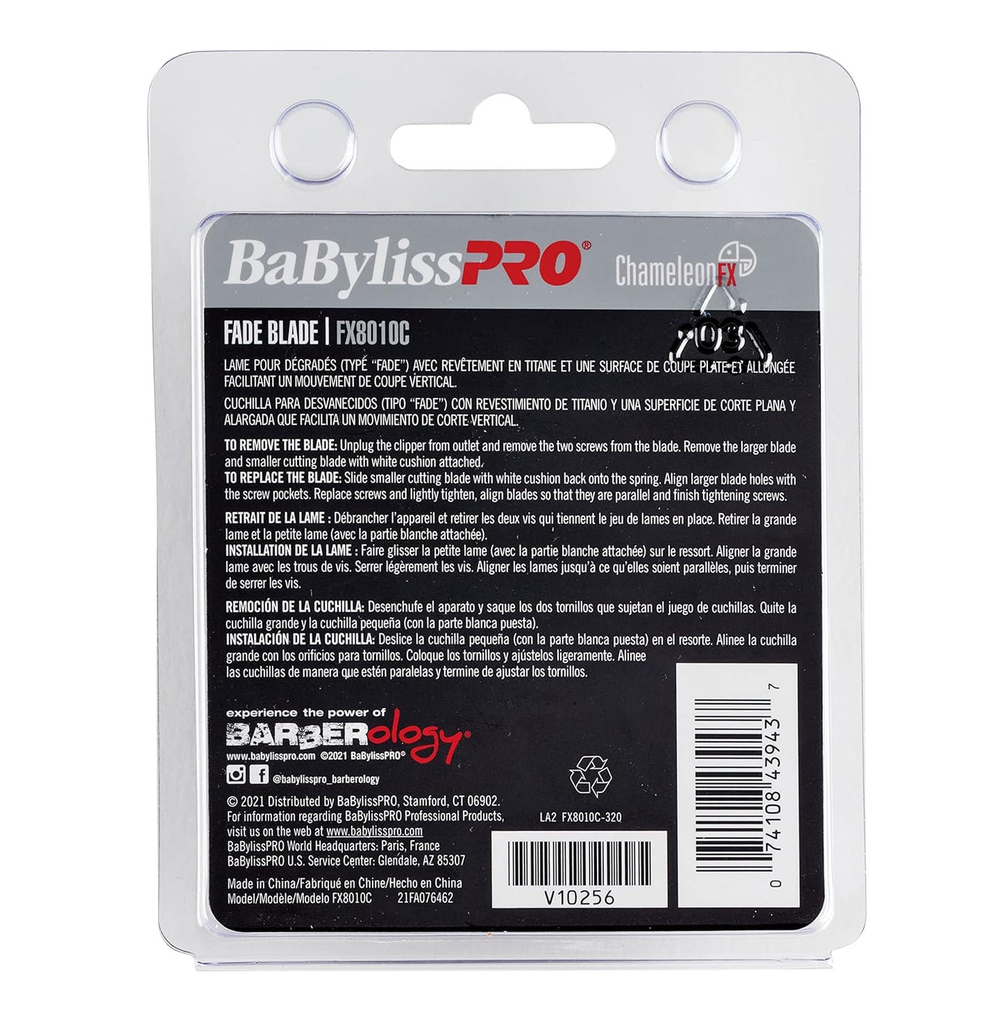 BaBylissPRO Replacement Fade Clipper Blades for FX870, FX825, FX673 Clippers and most 2-hole blade systems