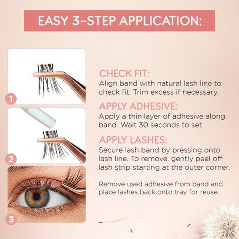 Ardell Half Naked Lashes - 434, Delicately Handcrafted Half Lashes, 5-pairs, 1-pack