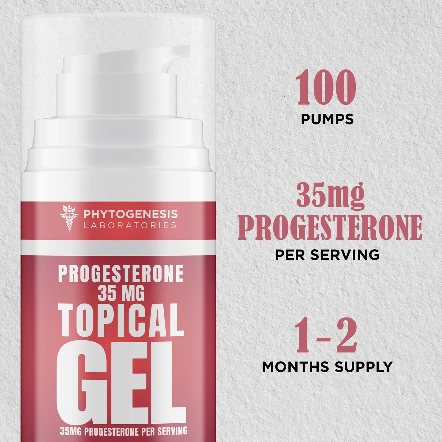 Topical Progesterone Gel – 35mg Per Serving – High Absorption Transdermal Formula – Topical Progesterone Support – Hormone Balance Support – 4oz