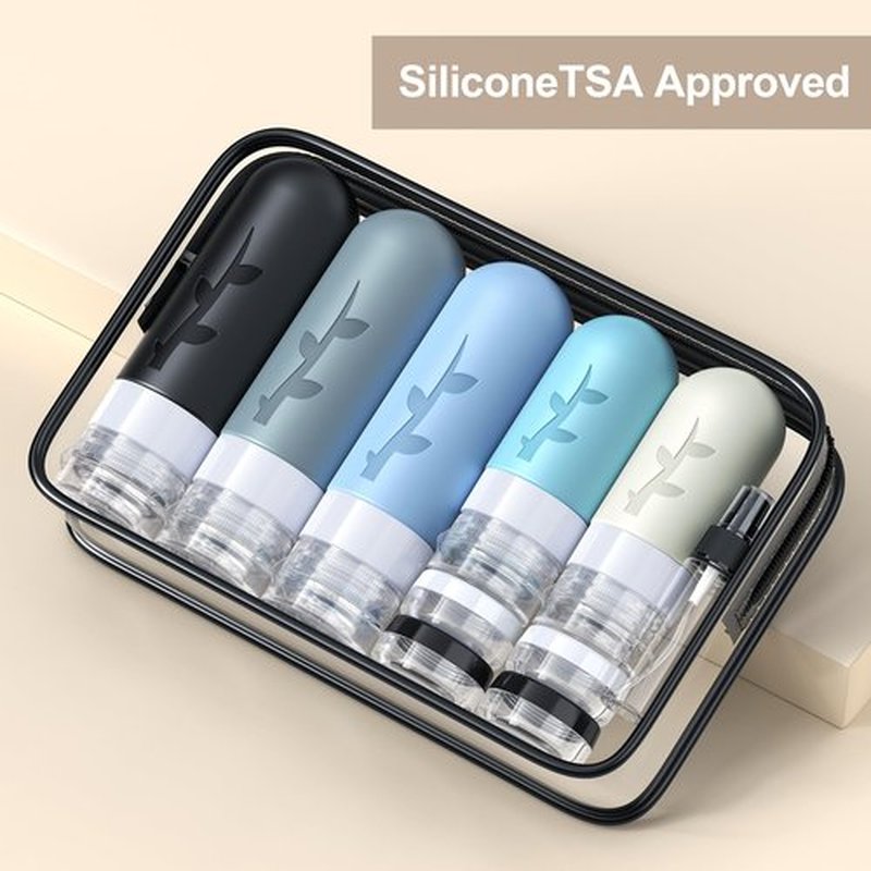 19 pack Travel Bottles for Toiletries, TSA Approved Silicone Travel Size Containers for toiletries Set, Refillable & Leakproof Travel Bottles Kit Travel Size Bottles