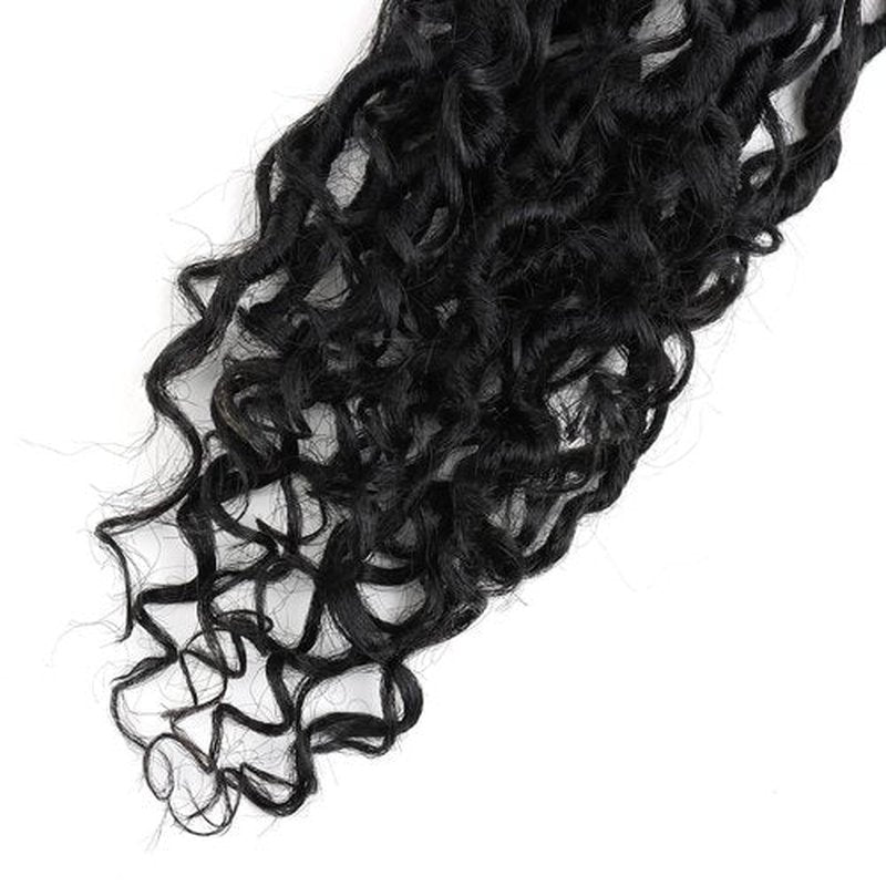 LMZIM 12 inch Goddess Faux Locs Crochet Hair for Black Women 8 Packs soft Locs Crochet Hair Pre Looped Soft Locs Crochet Braids 1B