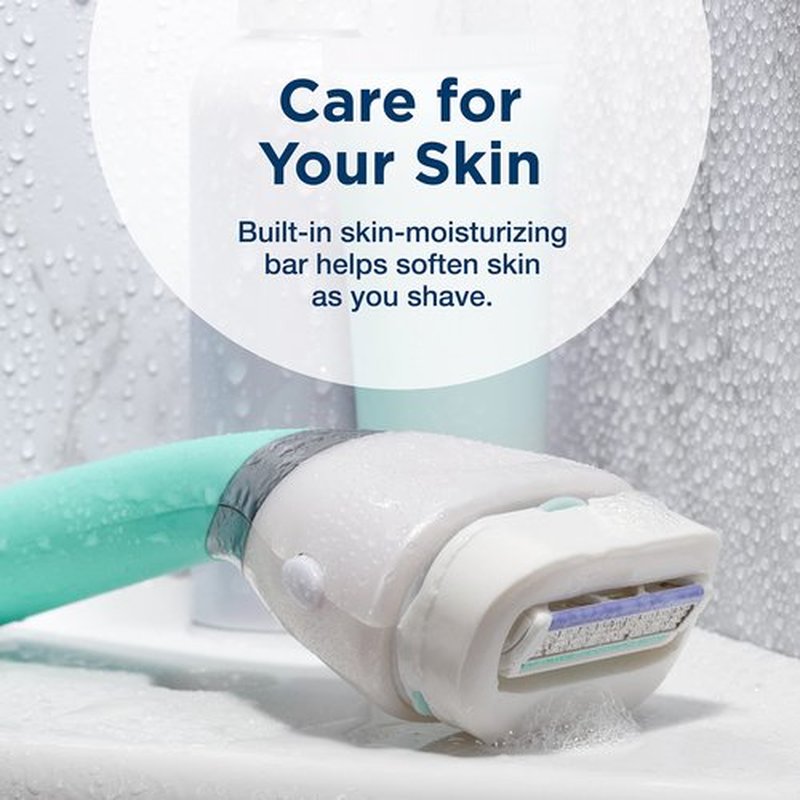 Schick Intuition Refill, Pure Nourishment Razors for Women | Intuition Razor Blades Refill & Schick Sleek Razors for Women with Sensitive Skin | 1 Razor & 3 Intuition Razor Blades Refill