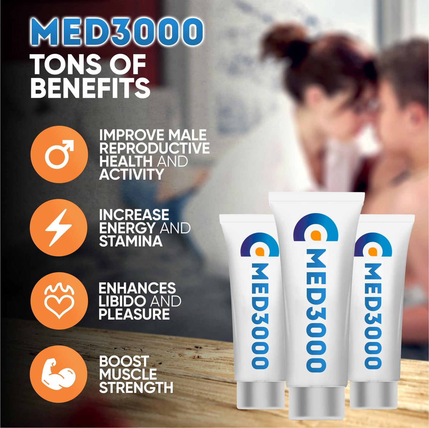 ED Cream for Men to Get Hard Fast - Best Male Massage Enlargement Gel Size Booster with Natural Oil for Huge Enhanced Size and Enlarge Thickness (Med3000)
