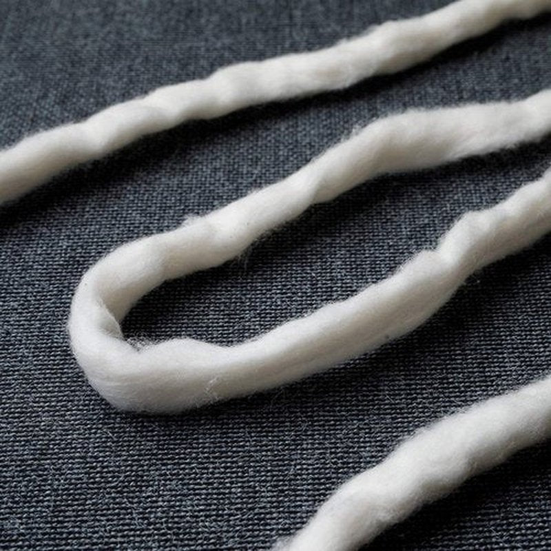 Japanese Organic Cotton Sliver 13 Feets 100% Organic Unbleached [Made in Japan] (8 Packs)
