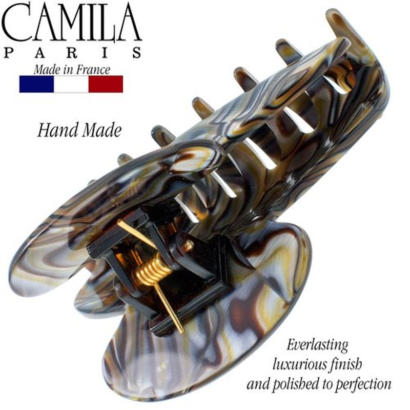 Camila Paris CP3058 French Hair Clip for Women, Onyx, for Thick Hair for Long Curly Wavy Hair, Girls Hair Claw Clips Jaw, Styling Hair Accessories for Women, Strong Hold No Slip Grip, Made in France