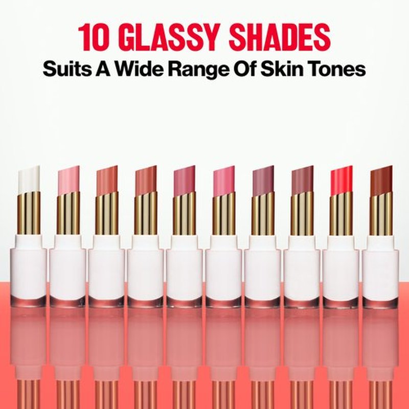 Revlon Super Lustrous Glass Shine Balm, Hydrating Tinted Lip Balm, Sheer, Glossy Shiny Finish, 007 Glazed Mauve, 0.11 oz