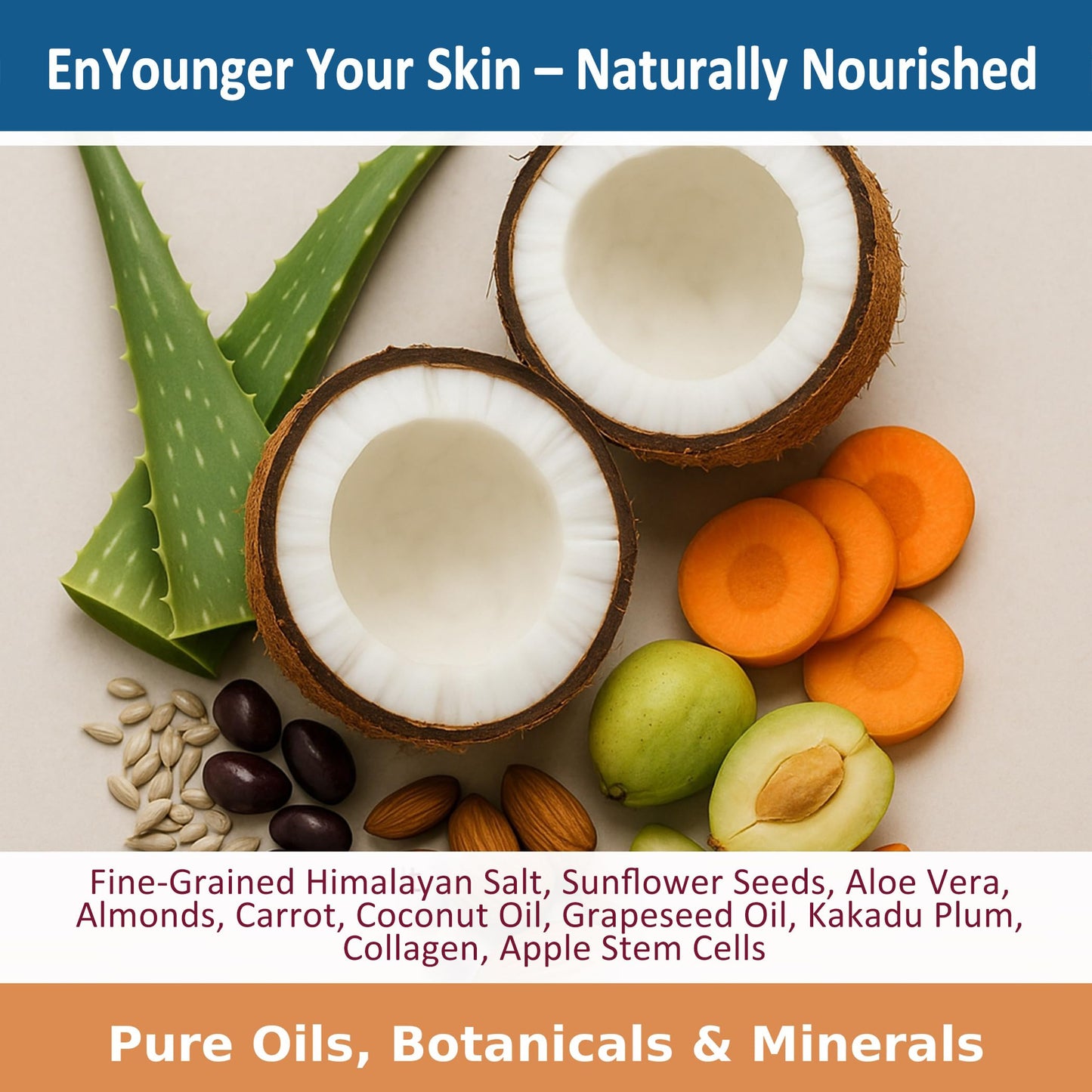 EnYounger™ 3-in-1 Fine-Grained Himalayan Salt Scrub for Body & Legs – Exfoliate/Smooth, Brighten & Hydrate Naturally (10 oz / 283 g)