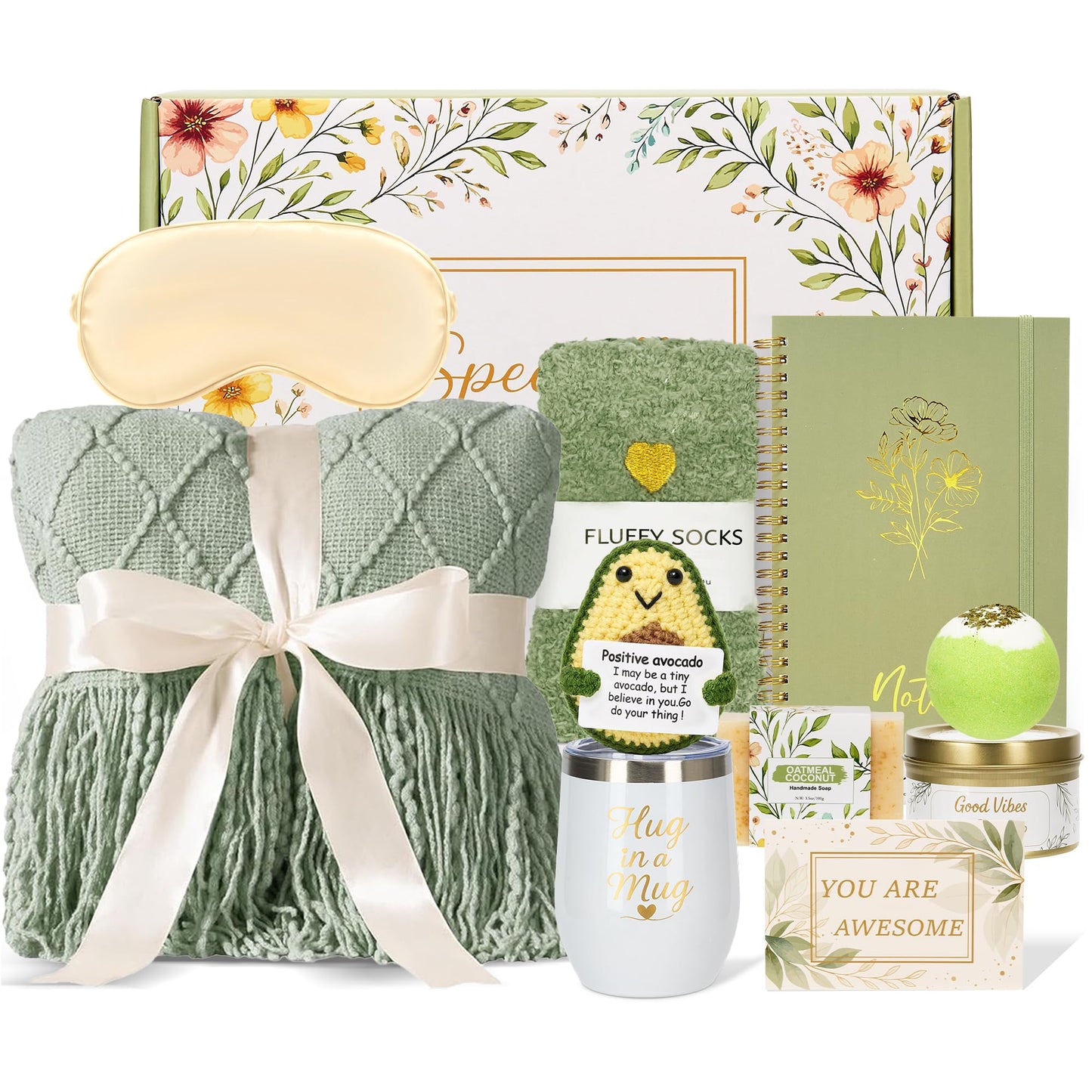 Care Package for Women, Get Well Soon Gift Basket with Self Care Gifts