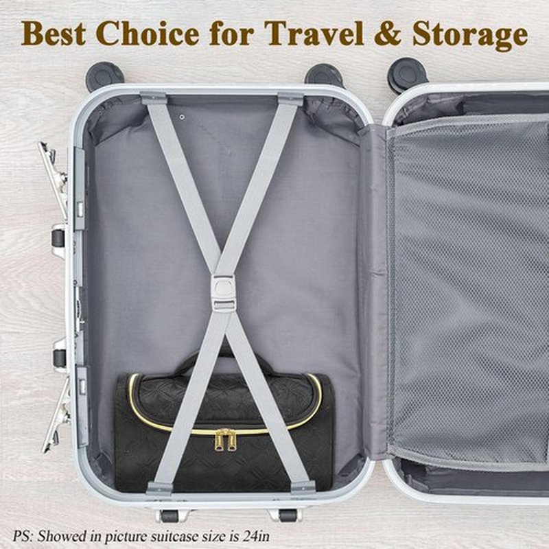 Mancro Travel Storage Case Organizer fit for Dyson Airwrap, Hair Dryer, 4 Curling Barrels, 2 Smoothing Brushes, Volumizing Brush, Lightweight Travel Carrying Case for Hair Curler Accessories, Black