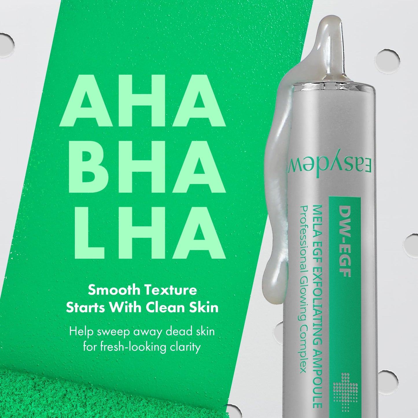 Easydew Mela EGF Exfoliating Ampoule - Age-Defying Face Serum with Black Bee Propolis, Niacinamide, AHA, BHA & LHA - Korean Skin Care for Pore Buildup & Skin Barrier Repair (Pump, 0.27 fl oz)