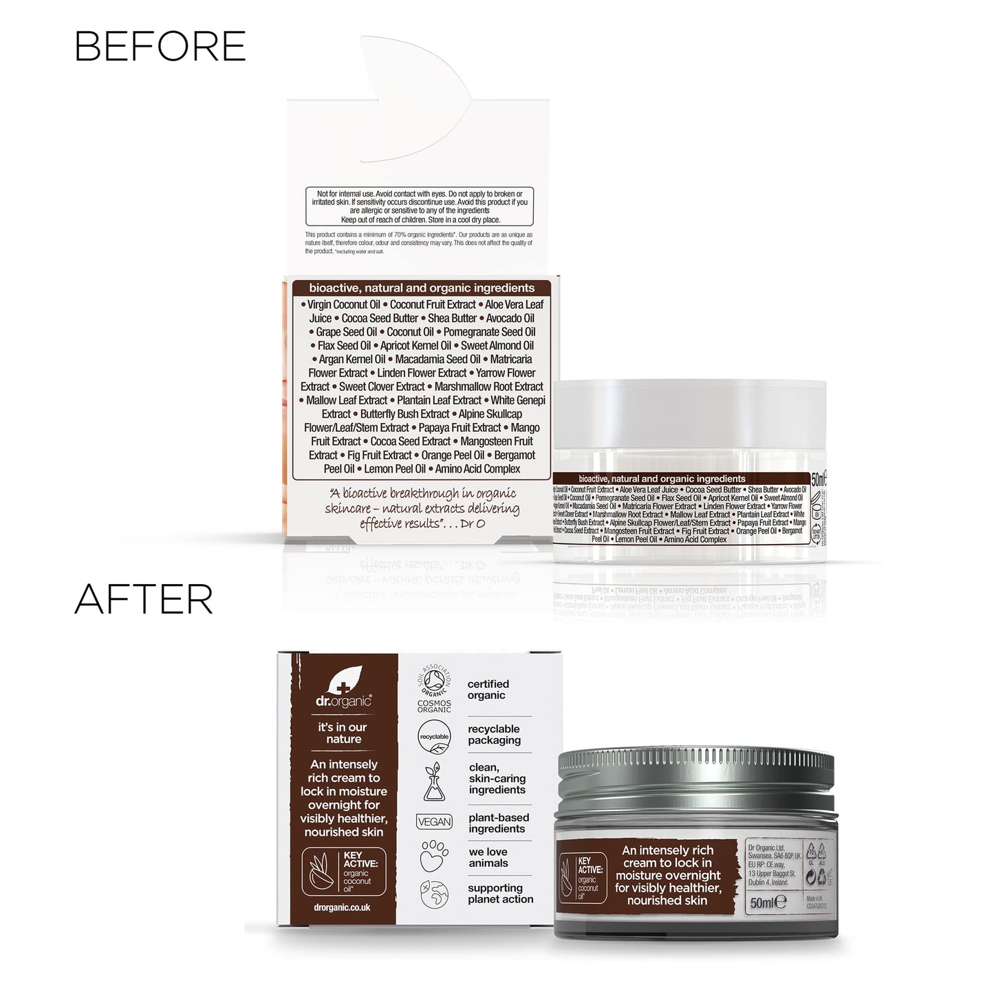 Organic Doctor Virgin Coconut Oil Night Cream, 1.7 Fluid Ounce