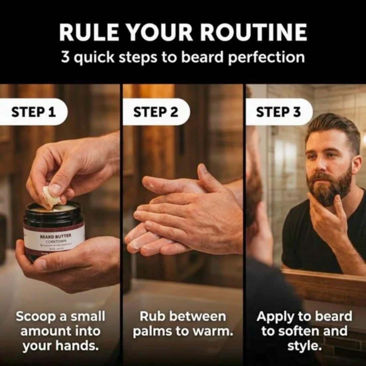 Detroit Grooming Co. Beard Butter for Men - Premium Leave-In Conditioner & Softener with Safflower Oil & Shea Butter - Hydrating Beard Moisturizer for Growth & Thickness - Iconic 313, 2oz