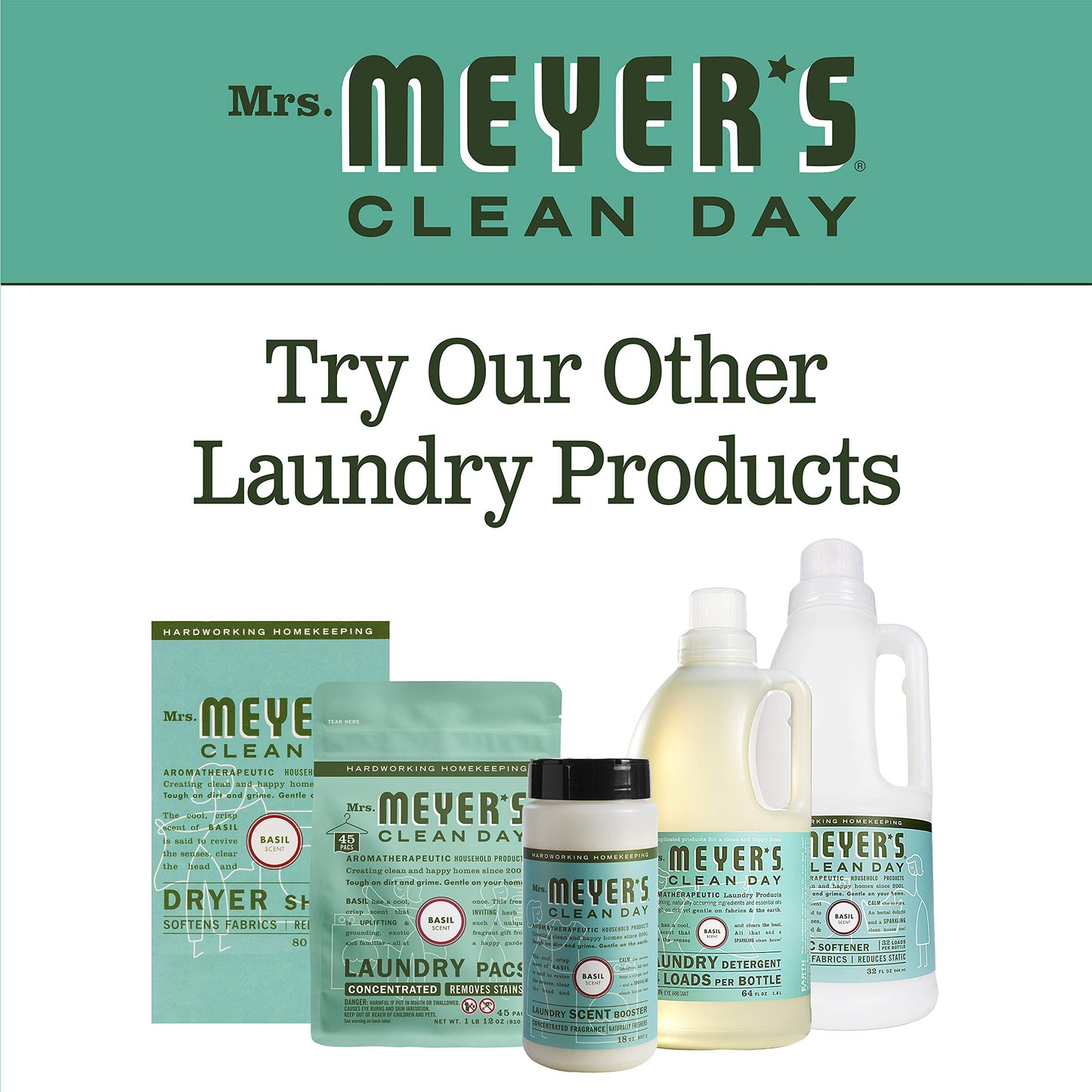 Mrs. Meyer's Clean Day Fabric Softener - Basil - 32 oz