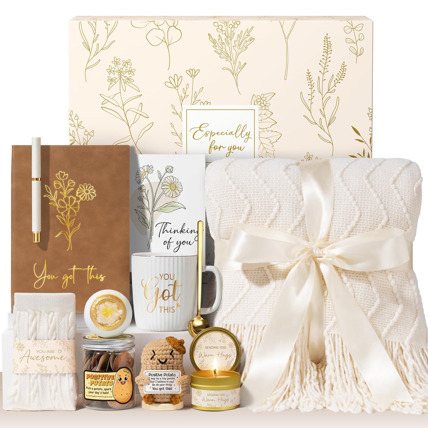 Get Well Soon Gifts Baskets for Women, Spa Self Care Package After Surgery
