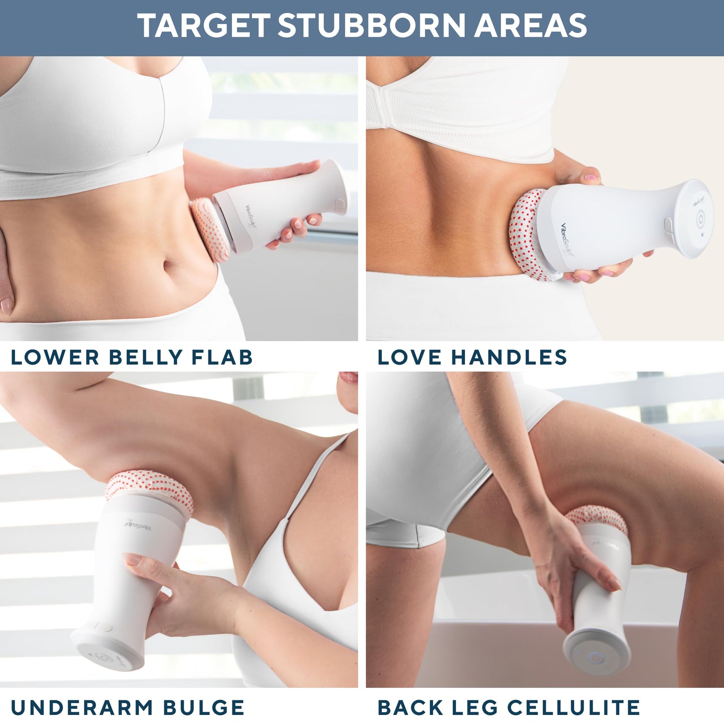 Vibro Sculpt PRO Ion Pads – Interchangeable Anti-Cellulite Sculpting Pads for VibroSculpt PRO with Tourmaline Dots – Smooth & Firm the Skin