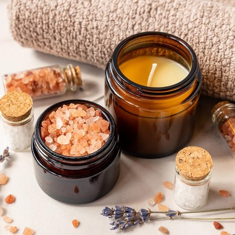KEYWING 4oz Small Glass Jars with Black Lids, 24 Pack Amber Empty Cosmetic Containers Round Glass Jar with Inner Liners for Lotions, Powders and Ointments