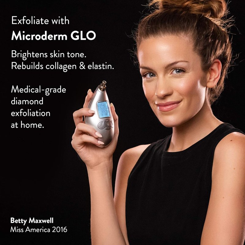 Microderm GLO Premium Skincare Bundle | Diamond Microdermabrasion System & Peptide Serum for Clear Skin