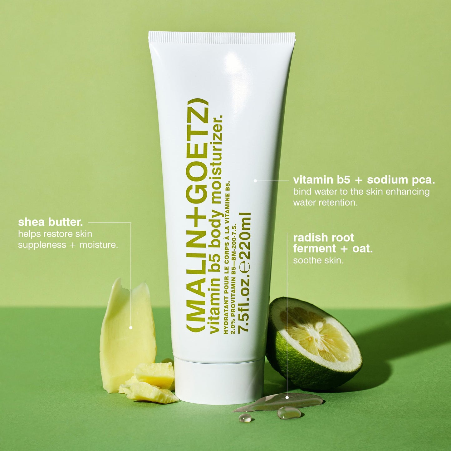 MALIN+GOETZ Vitamin B5 Body Moisturizer, 7.5 Fl. Oz. - Moisturizing Body Cream for Men & Women, Hydrating Hand & Body Lotion, All Skin Types, Vegan & Cruelty Free
