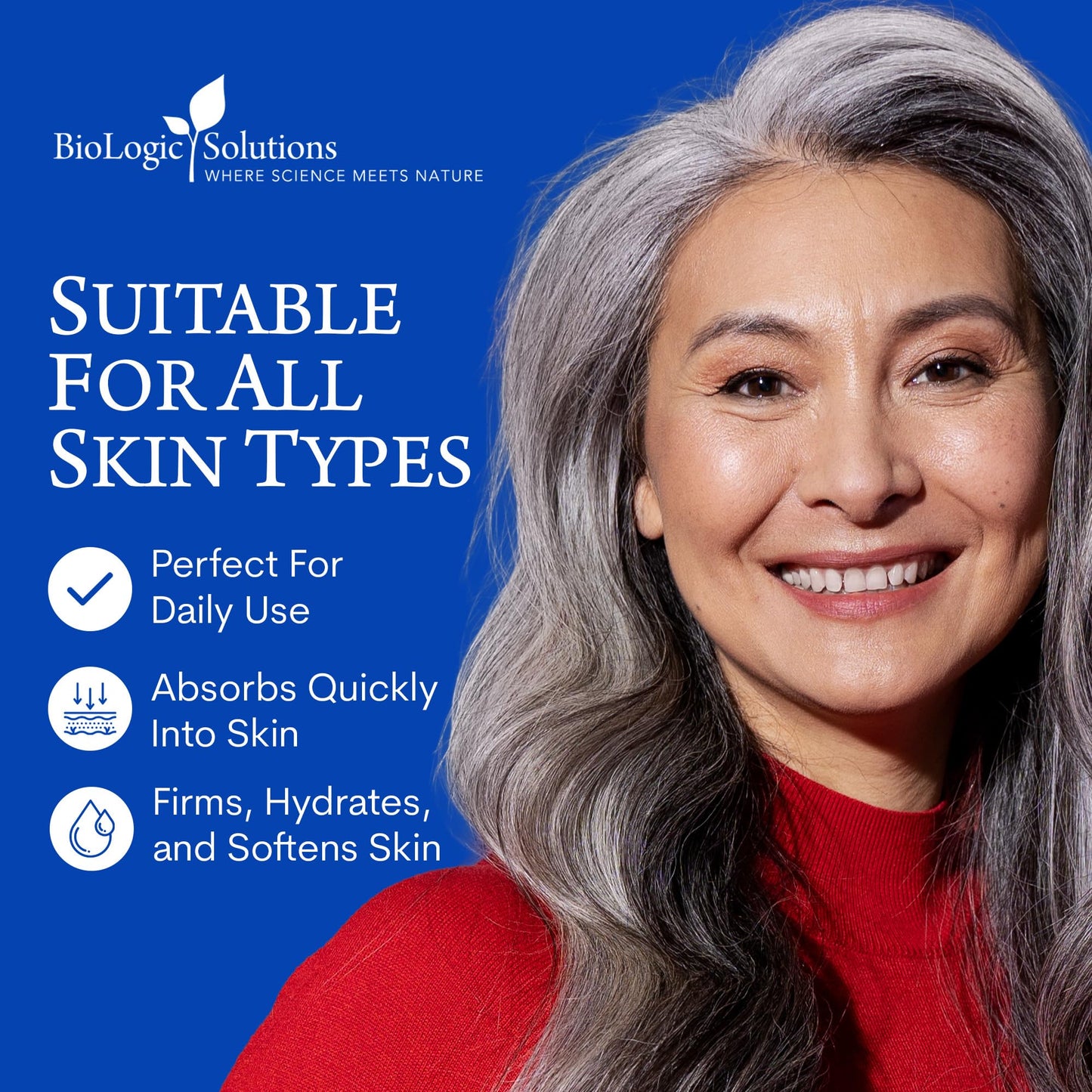 Biologic Sta-Tight Anti Aging Serum – Smoothing Face Serum for Women for Wrinkles and Fine Lines Around Eyes, Mouth & Forehead - Lifting & Firming Formula – 0.5 Fl Oz - Pack of 3