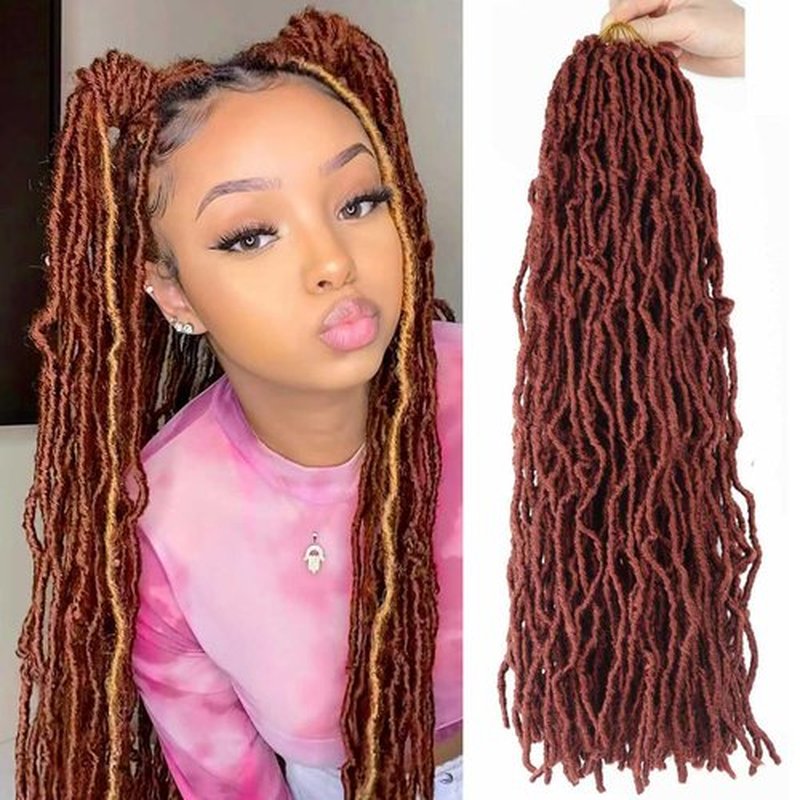 24 Inch Soft Locs Faux Locs Crochet Hair for Butterfly Locs Distressed Locs Hair for Women (24 Inch(Pack of 8), 350#)
