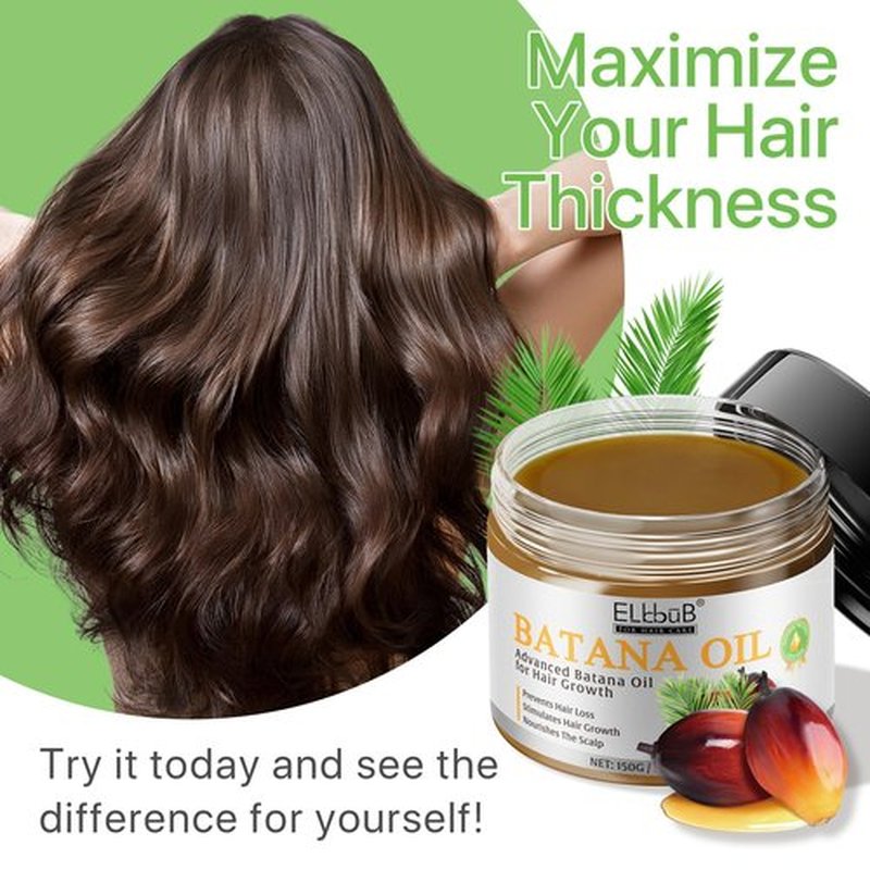 ELBBUB Raw Batana Oil for Hair Growth and Repair -100% Pure, Unrefined Oil from Honduran Rainforests Prevent Hair Loss and Enhances Hair Thickness in Men & Women