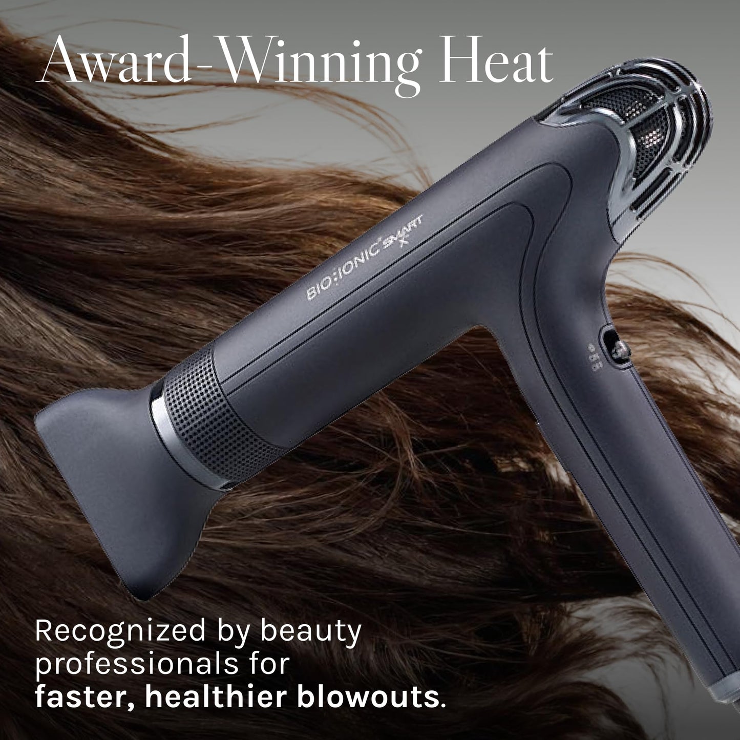 Bio Ionic SMART-X Hair Dryer with Diffuser, High-Efficiency Blow Dryer with 3 Heat & 3 Speed Settings, Gently Dries, Defines & Reduces Frizz, Self-Cleaning Function, Alpine White