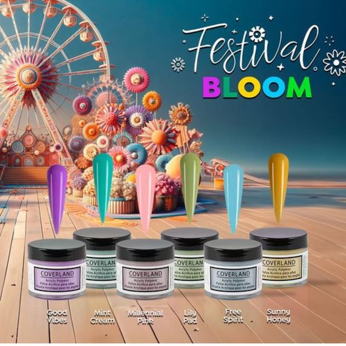 Tones Coverland Acrylic Nail Powder "Let's Go Party" - Limited Edition Acrylic Powder for Nail Design, Sculpting, and Masking Nail Bed Imperfections - Professional Acrylic Nail Supplies - (1.5 Oz)