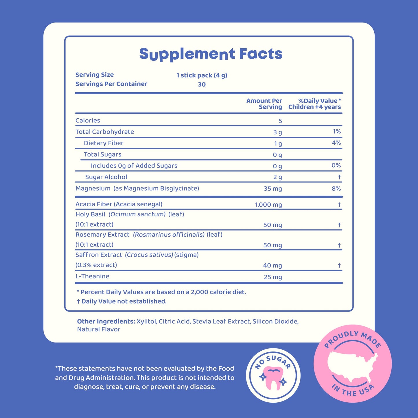 JoySpring Think Dust Kids Magnesium Sticks, Lemonade, 30 Servings