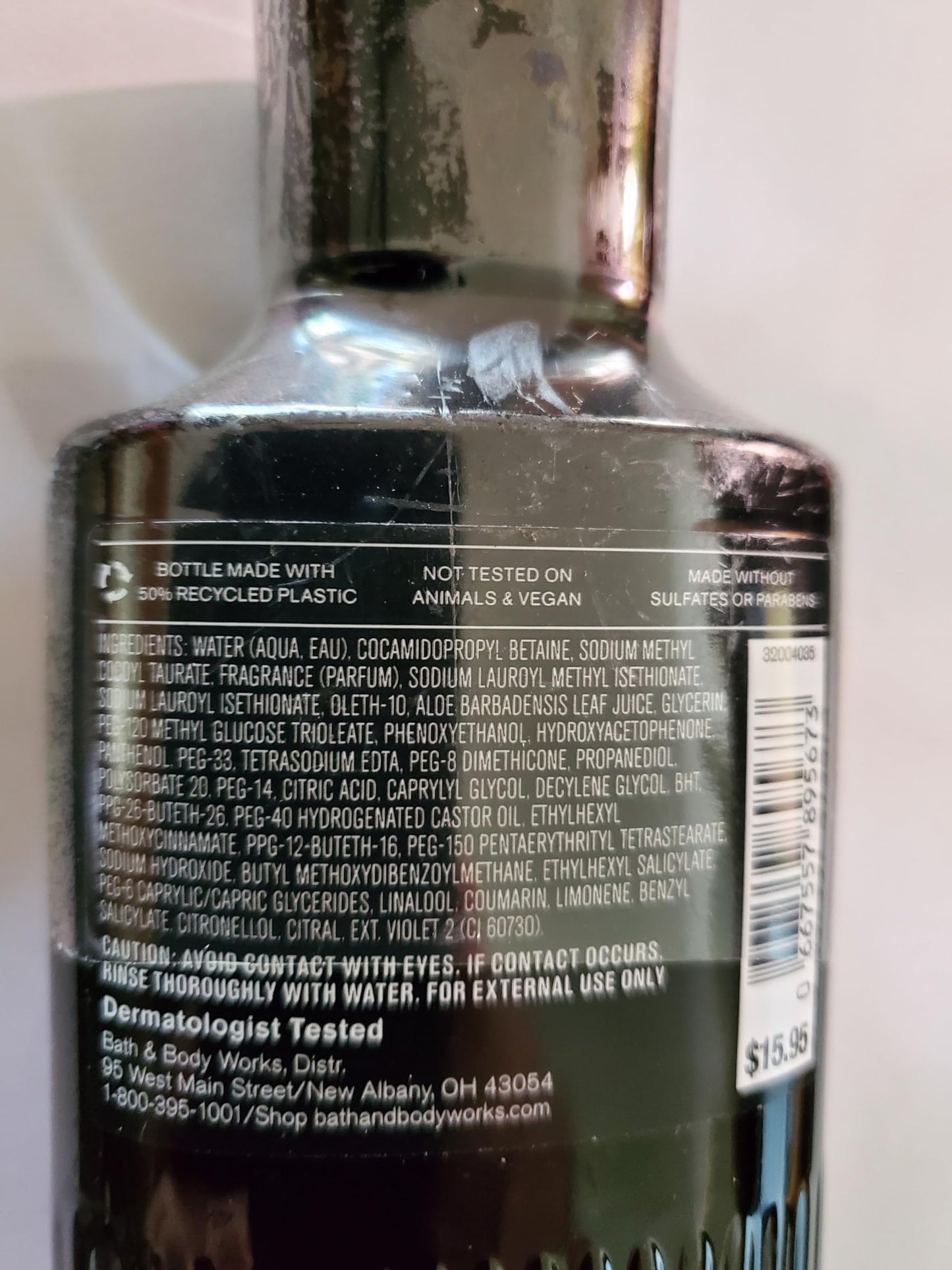 Bath & Body Works Noir Men's 3-in-1 Hair, Face & Body Wash Shower Gel and Body Cream 2 Piece Set