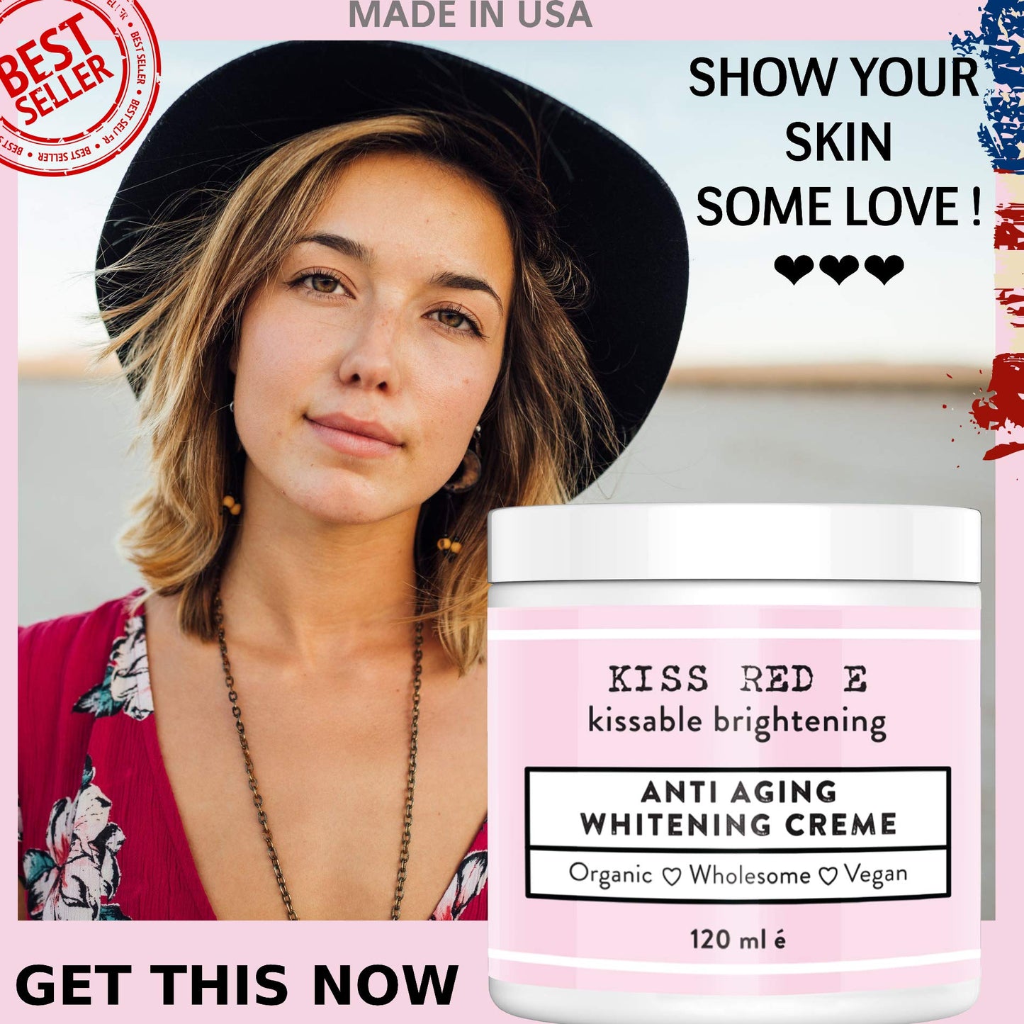 Arzoyi Kiss Red E Anti Aging Skin Radiance Dark Spot Remover Age Spot Remover Cream. Age Rewind Radiance Cream