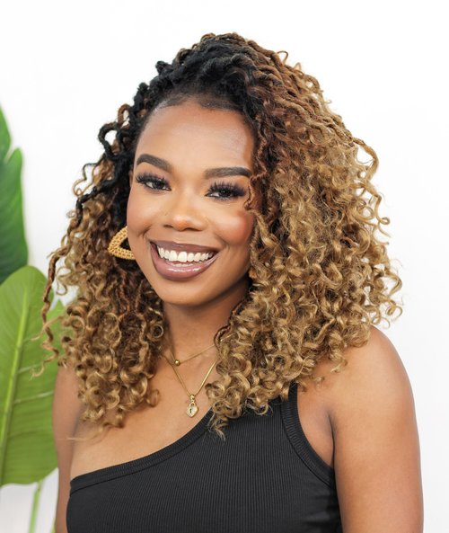 AMELI Goddess Locs Crochet Hair River Fauxs Locs Crochet Hair for Black Women 8Packs Pre Looped Crochet Locs With Curly Ends(12inch, 1B/30/27)