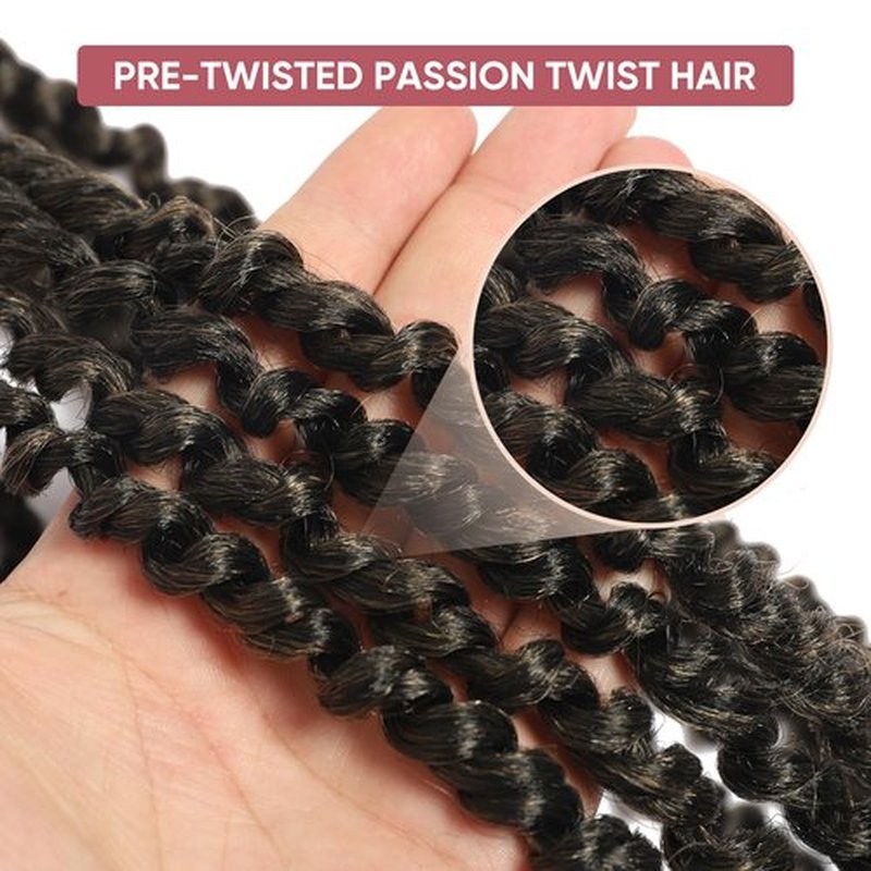14 Inch Passion Twist Hair T27# 8 Packs Passion Twist Trochet Hair Pre Looped Crochet Twist Water Wave Hair Pre Twist Hair Extensions for Women Girl