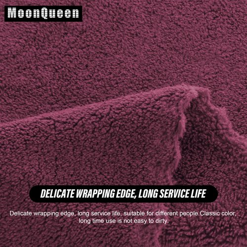 MOONQUEEN Ultra Soft Premium Washcloths Set - 12 x 12 inches - 24 Pack - Quick Drying - Highly Absorbent Coral Velvet Bathroom Wash Clothes - Use as Bath, Spa, Facial, Fingertip Towel (Burgundy)